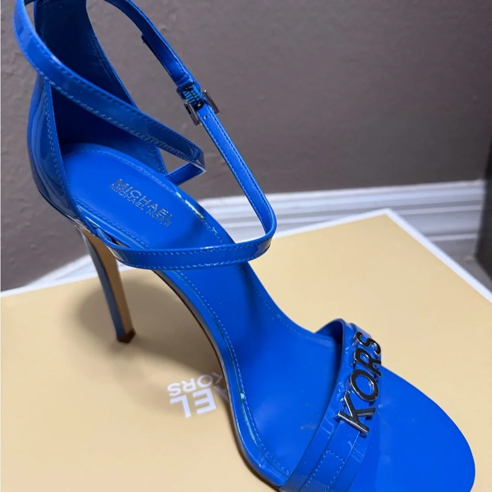 Michael Kors Vibrant Blue Strappy Heels - Picture 3 of 6